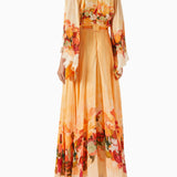 Printed Maxi Dress in Chiffon