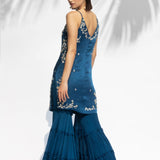 Saphire Blue Kurta Sharara Set