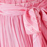 Belted Maxi Dress In Chiffon