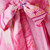 Asymmetric Cape Sleeve Maxi Dress in Chiffon