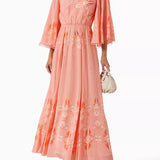 One Shoulder Belted Maxi Dress in Crepe