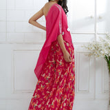 D.fuchsia A-symmetric Tunic Set