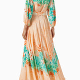 Handkerchief Printed Dress in Crepe Chiffon