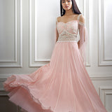 Peach Pink Dori And Hand Embroidered Anarkali