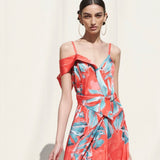 Wrap Panelled Dress With Belt Details