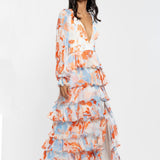 Ivory Tiered Maxi Dress