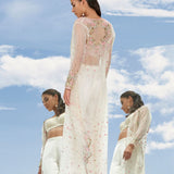Ivory Embroidered Jacket Set