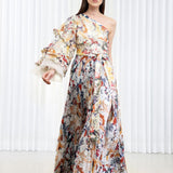 Autumn leaves brasso pleated dress