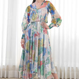 Hibiscus sequins asymmetric dress