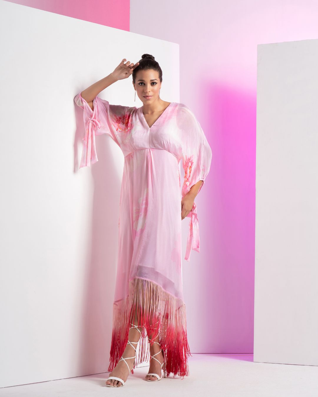 Blush kimono outlet dress