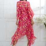 Fuchsia Printed Dress