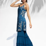 Saphire Blue Kurta Sharara Set