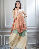 Chiffon Asymmetrical layer Top & Sharara Set