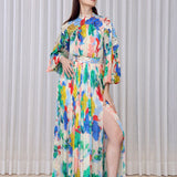 Hibiscus lazer maxi dress