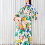 Hibiscus lazer maxi dress