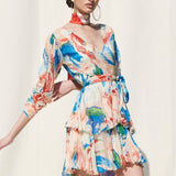Short Tierd Dress With A Slip
