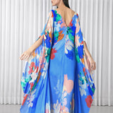 Hibiscus Placement Kaftan Dress