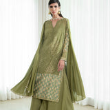 Kurta-sharara set with  foil dupatta