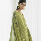 Kurta-sharara set with  foil dupatta