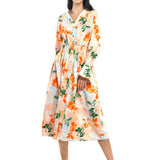 Cotton Poplin Printed Shirt Dress