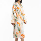Cotton Poplin Printed Shirt Dress