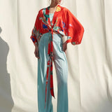 Tropical Kaftan Top & Pants Set