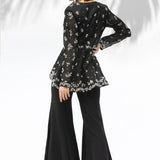 Black Jacket With Pant Set
