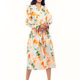 Cotton Poplin Printed Shirt Dress