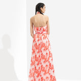 Mirrai Printed Low Neckline Jumpsuit