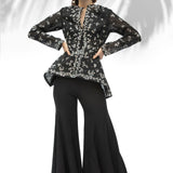 Black Jacket With Pant Set