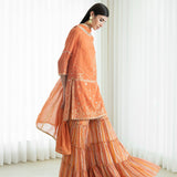 Kurta Set With Tiered Sharara