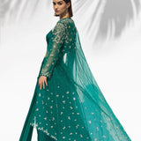 Emerald Green  Drape Skirt Set
