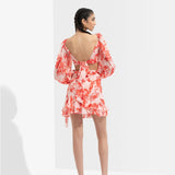 Matsu Printed Wrap Skirt Paired With Blouse
