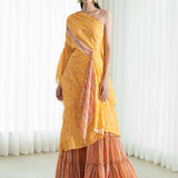 Offshoulder Tunic With Tiered Sharara