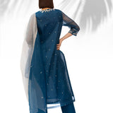 Sapphire Blue Kurta With Pant Set