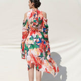 Asymmetrical Tie Up Dress