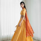 Lehenga Set With Printed Blouse