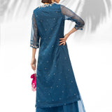 Saphire Blue Kurta With  Palazzo Set