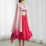 Printed Patchwork Lehenga Set