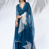 Saphire Blue Kurta With  Palazzo Set