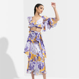 Sumire Butterfly Bustier With Wrap Skirt