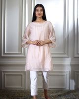 Soft Peach Tunic With Ankle Length Pants