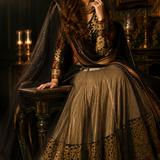 Regal Golden Black Lehenga Set