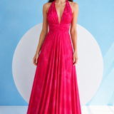 Pink Drape flare Dress