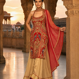 Crimson Regal Anarkali Set