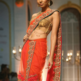 Scarlet Elegance Drape Ensemble