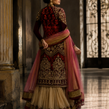 Crimson Majesty Anarkali Set