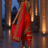 Scarlet Elegance Drape Ensemble