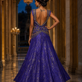 Royal Blue Embellished Gown