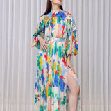 Hibiscus lazer maxi dress